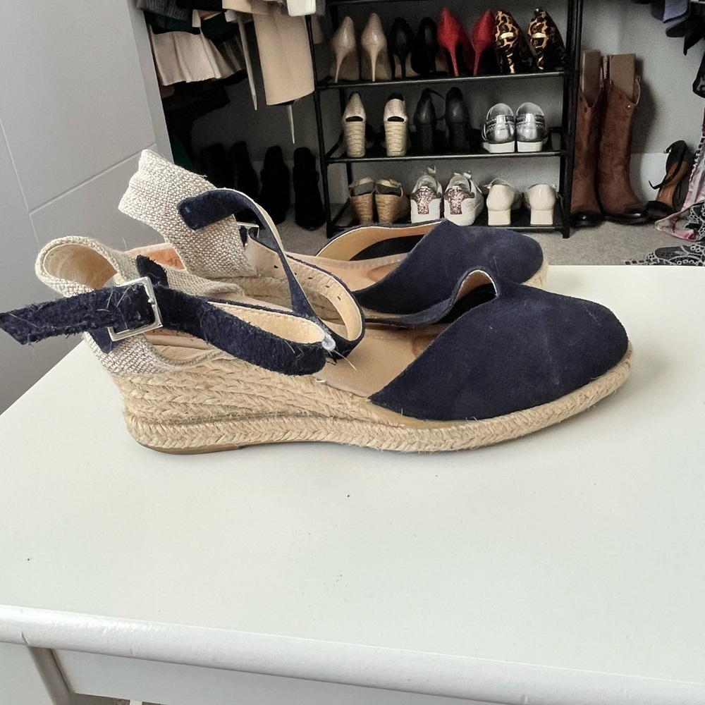 Women's Navy Espadrille Sandals